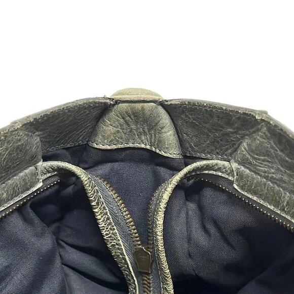 Auth BALENCIAGA The City 115748 Blue Green Leather - Handbag - Picture 15 of 16